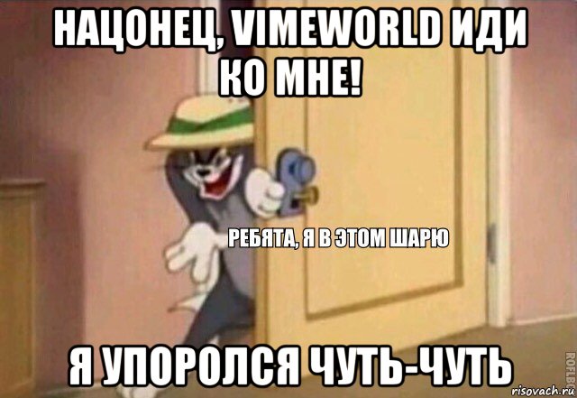 нацонец, vimeworld иди ко мне! я упоролся чуть-чуть, Мем    Ребята я в этом шарю