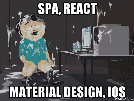 spa, react material design, ios, Мем    Рэнди Марш