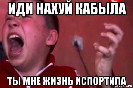 иди нахуй кабыла ты мне жизнь испортила