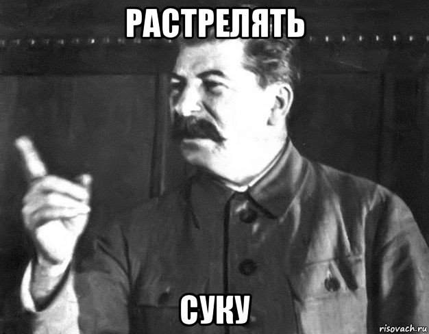 растрелять суку, Мем  Сталин пригрозил пальцем