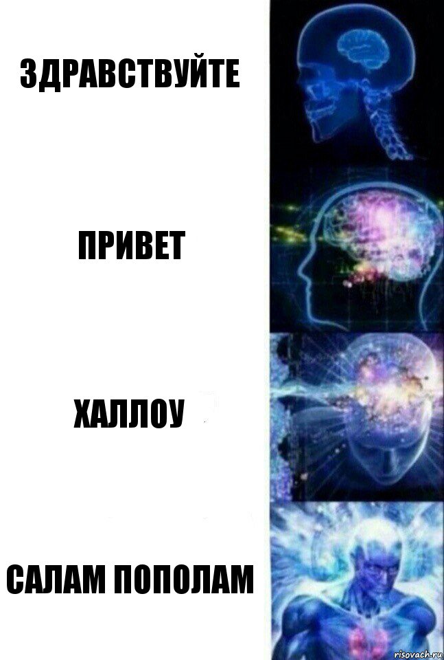 Здравствуйте Привет Халлоу САЛАМ ПОПОЛАМ, Комикс  Сверхразум