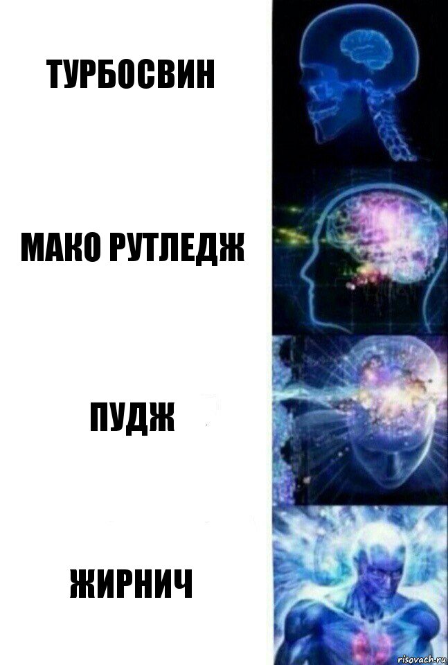 Турбосвин Мако Рутледж Пудж Жирнич, Комикс  Сверхразум