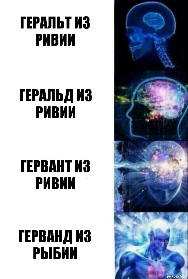 Геральт из Ривии Геральд из Ривии Гервант из Ривии Герванд из Рыбии, Комикс  Сверхразум