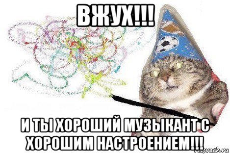 вжух!!! и ты хороший музыкант с хорошим настроением!!!, Мем Вжух мем