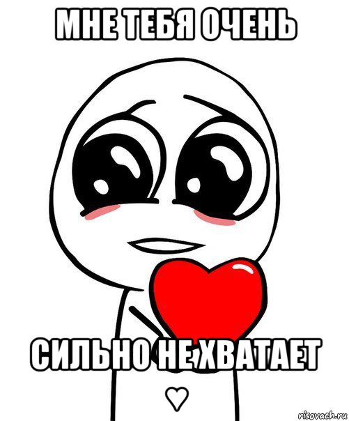 мне тебя очень сильно не хватает ♥, Мем  Я тебя люблю