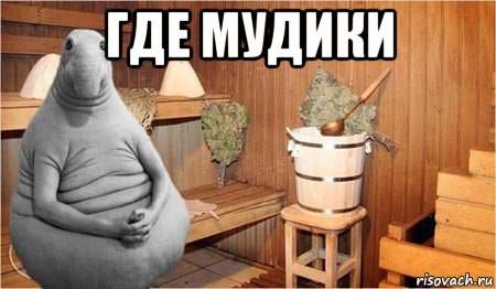 где мудики , Мем  Ждун в бане