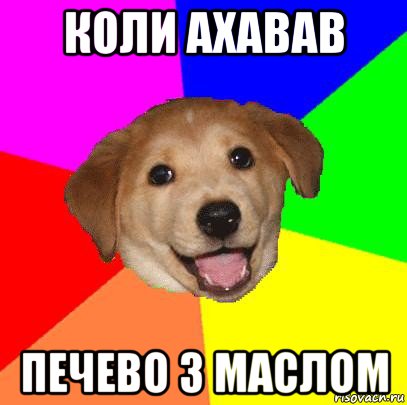 коли ахавав печево з маслом, Мем Advice Dog