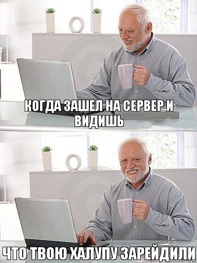 Когда зашел на сервер и видишь Что твою халупу зарейдили, Комикс   Дед