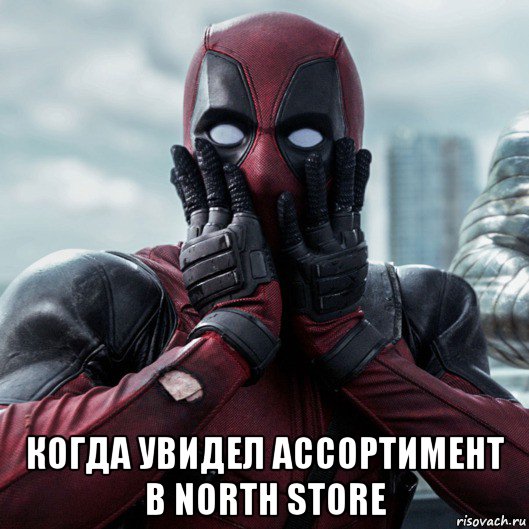  когда увидел ассортимент в north store, Мем     Дэдпул