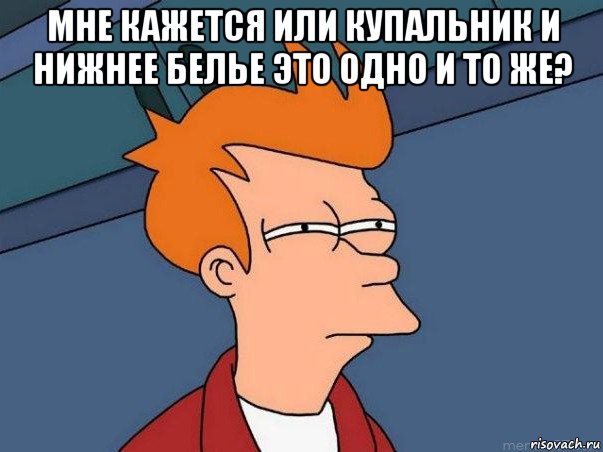 мне кажется или купальник и нижнее белье это одно и то же? , Мем  Фрай (мне кажется или)