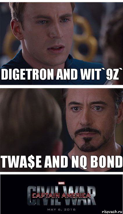 DIGETRON AND WIT`9Z` TWA$E AND NQ BOND, Комикс   Гражданская Война