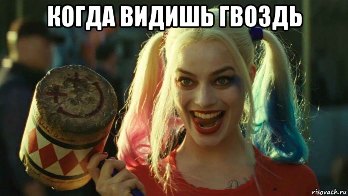 когда видишь гвоздь , Мем    Harley quinn