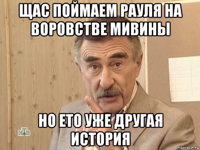 щас поймаем рауля на воровстве мивины но ето уже другая история, Мем Каневский (Но это уже совсем другая история)