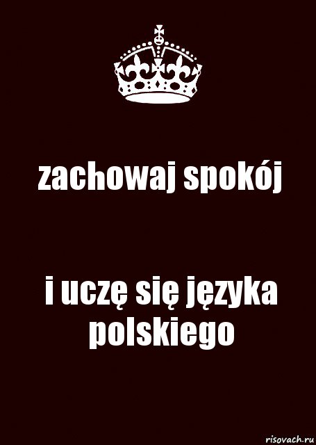 zachowaj spokój i uczę się języka polskiego, Комикс keep calm