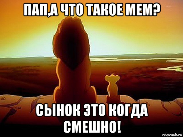 пап,а что такое мем? сынок это когда смешно!