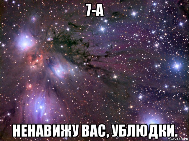 7-а ненавижу вас, ублюдки., Мем Космос