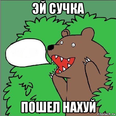 эй сучка пошел нахуй, Мем Медведь-шлюха