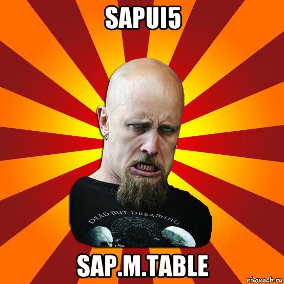 sapui5 sap.m.table