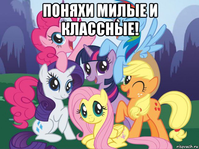 поняхи милые и классные! , Мем My little pony