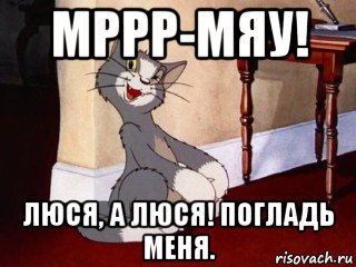 мррр-мяу! люся, а люся! погладь меня., Мем Наглый том