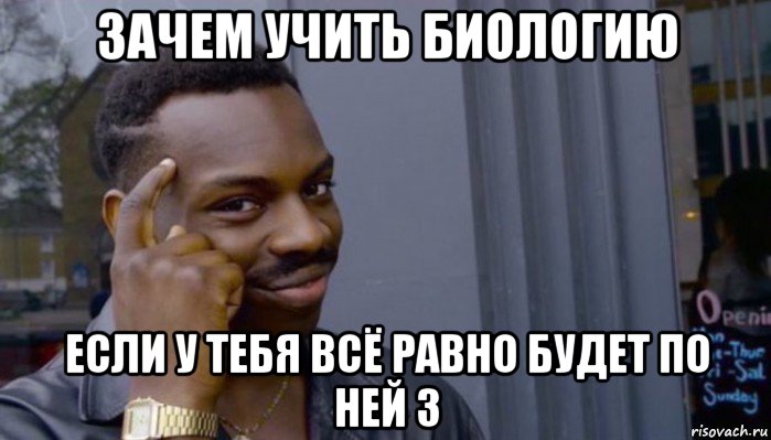 зачем учить биологию если у тебя всё равно будет по ней 3, Мем Не делай не будет