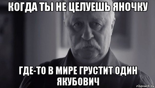 когда ты не целуешь яночку где-то в мире грустит один якубович, Мем Не огорчай Леонида Аркадьевича