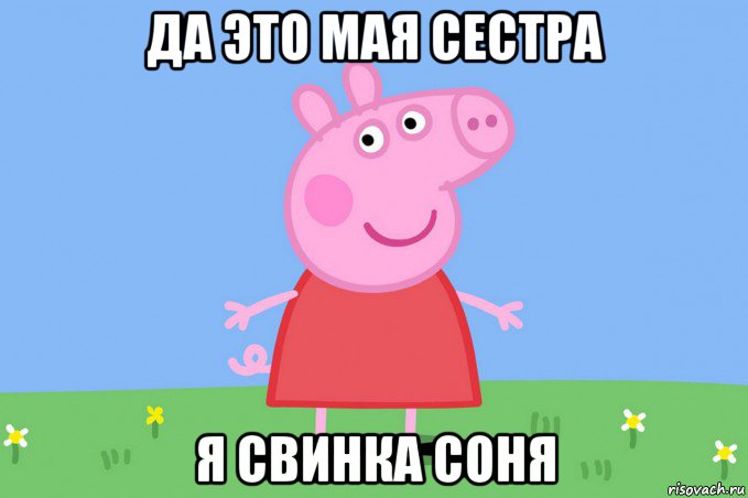 да это мая сестра я свинка соня, Мем Пеппа