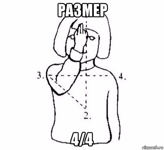 размер 4/4, Мем  Перекреститься