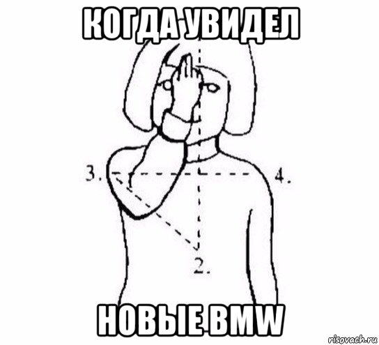 когда увидел новые bmw, Мем  Перекреститься