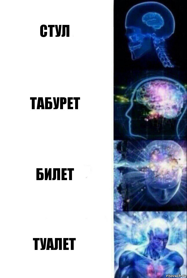 Стул Табурет Билет Туалет, Комикс  Сверхразум