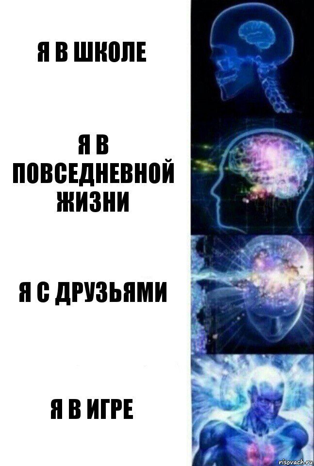 Я в школе Я в повседневной жизни Я с друзьями Я в игре, Комикс  Сверхразум