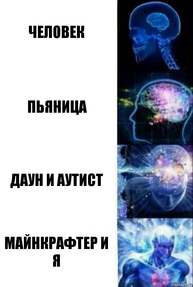 Человек Пьяница Даун и Аутист Майнкрафтер и я, Комикс  Сверхразум