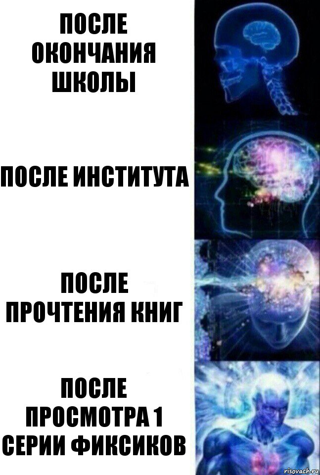 после окончания школы после института после прочтения книг после просмотра 1 серии Фиксиков, Комикс  Сверхразум