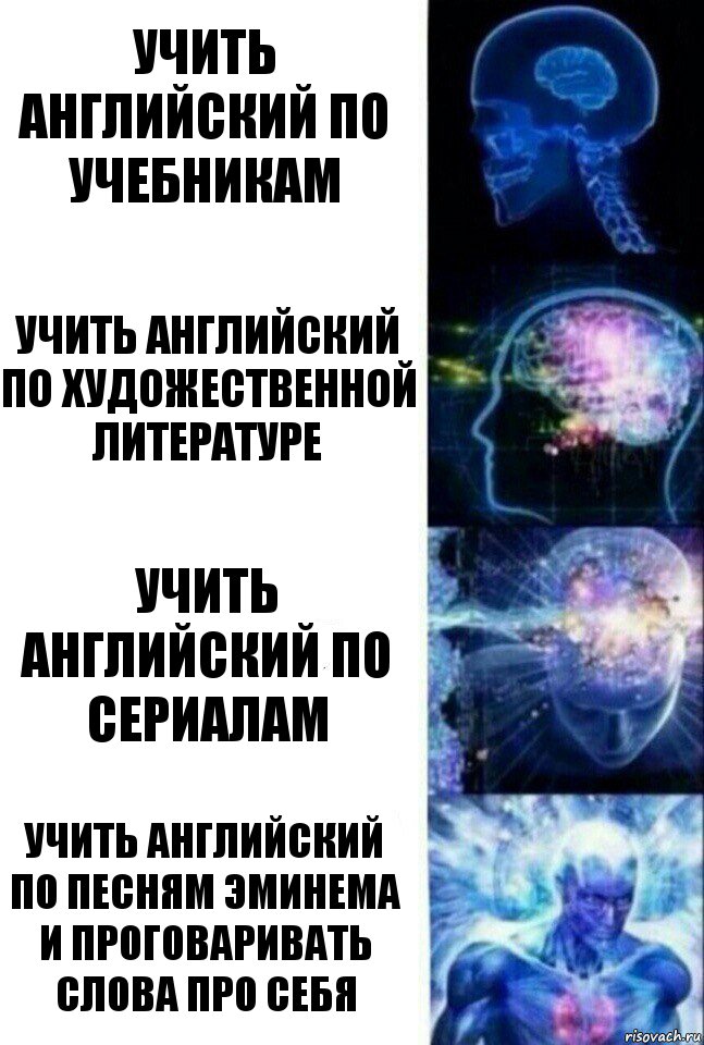 УЧИТЬ АНГЛИЙСКИЙ ПО УЧЕБНИКАМ УЧИТЬ АНГЛИЙСКИЙ ПО ХУДОЖЕСТВЕННОЙ ЛИТЕРАТУРЕ УЧИТЬ АНГЛИЙСКИЙ ПО СЕРИАЛАМ УЧИТЬ АНГЛИЙСКИЙ ПО ПЕСНЯМ ЭМИНЕМА И ПРОГОВАРИВАТЬ СЛОВА ПРО СЕБЯ, Комикс  Сверхразум