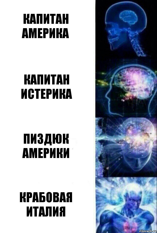 Капитан Америка Капитан Истерика Пиздюк Америки Крабовая Италия, Комикс  Сверхразум