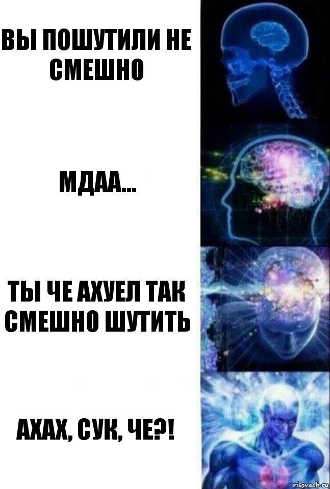 Вы пошутили не смешно Мдаа... Ты Че ахуел так смешно шутить Ахах, сук, че?!, Комикс  Сверхразум