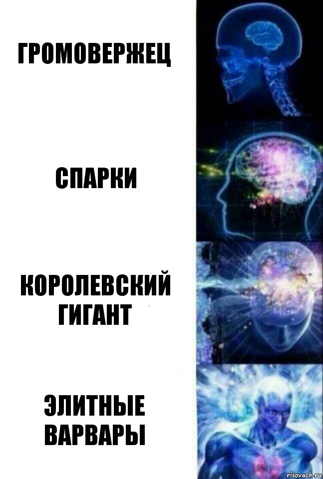 Громовержец Спарки Королевский гигант Элитные варвары, Комикс  Сверхразум