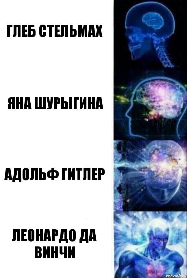 Глеб Стельмах Яна Шурыгина Адольф Гитлер Леонардо да Винчи, Комикс  Сверхразум