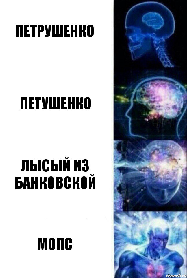 Петрушенко Петушенко лысый из Банковской мопс, Комикс  Сверхразум