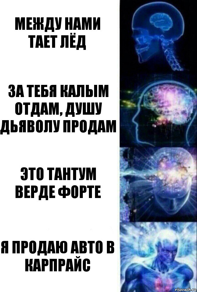 Между нами тает лёд За тебя калым отдам, душу дьяволу продам Это Тантум Верде форте Я продаю авто в Карпрайс, Комикс  Сверхразум