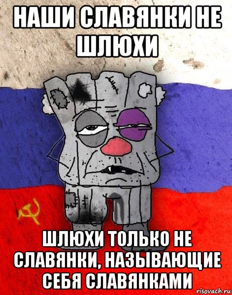 наши славянки не шлюхи шлюхи только не славянки, называющие себя славянками, Мем Ватник