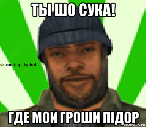 ты шо сука! где мои гроши пiдор, Мем Vkcomarptypical