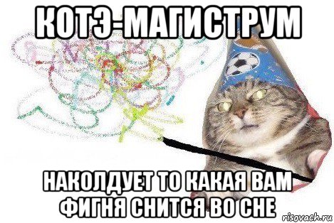 котэ-магиструм наколдует то какая вам фигня снится во сне, Мем Вжух мем