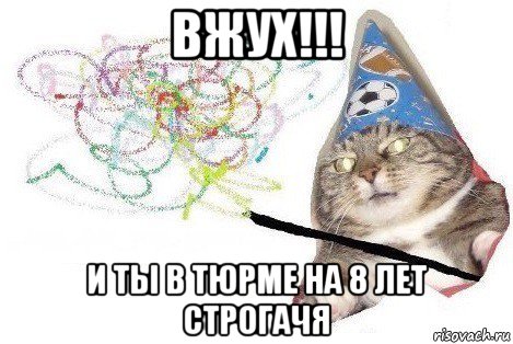 вжух!!! и ты в тюрме на 8 лет строгачя, Мем Вжух мем