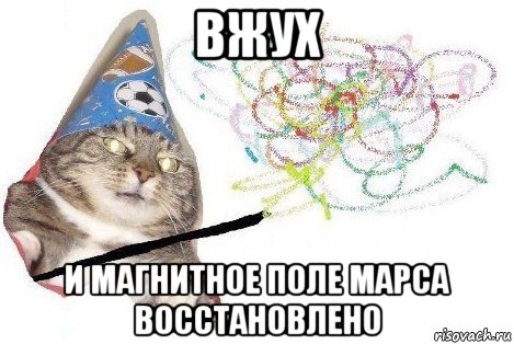 вжух и магнитное поле марса восстановлено, Мем Вжух