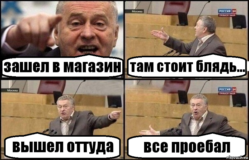 зашел в магазин там стоит блядь... вышел оттуда все проебал, Комикс Жириновский