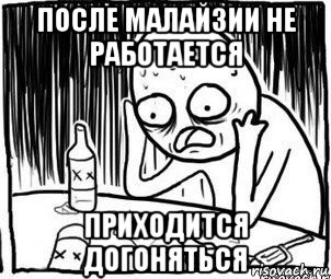 после малайзии не работается приходится догоняться, Мем Алкоголик-кадр