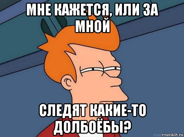 мне кажется, или за мной следят какие-то долбоёбы?, Мем  Фрай (мне кажется или)