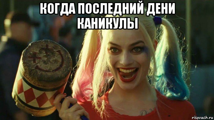 когда последний дени каникулы , Мем    Harley quinn