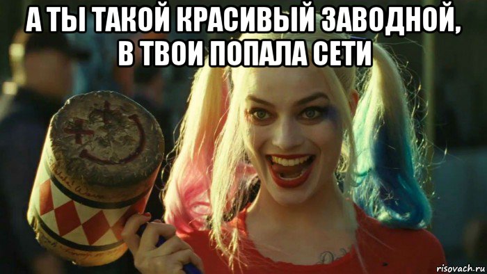 а ты такой красивый заводной, в твои попала сети , Мем    Harley quinn